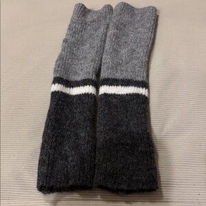 Handmade Cozy Fuzzy Knit Arm/Leg Warmers in Slate Gray